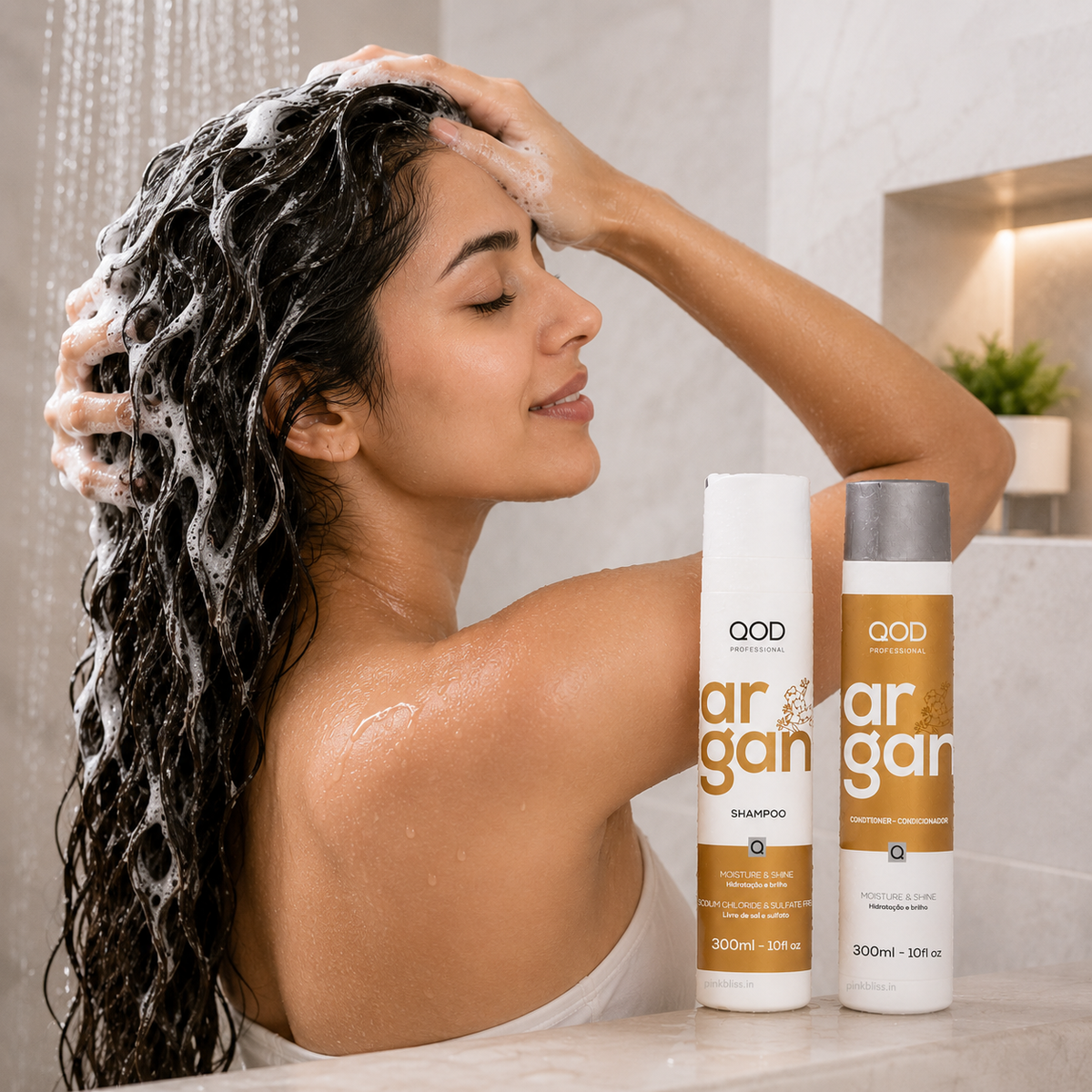 QOD Professional Argan Shampoo & Conditioner Combo 300ml Each