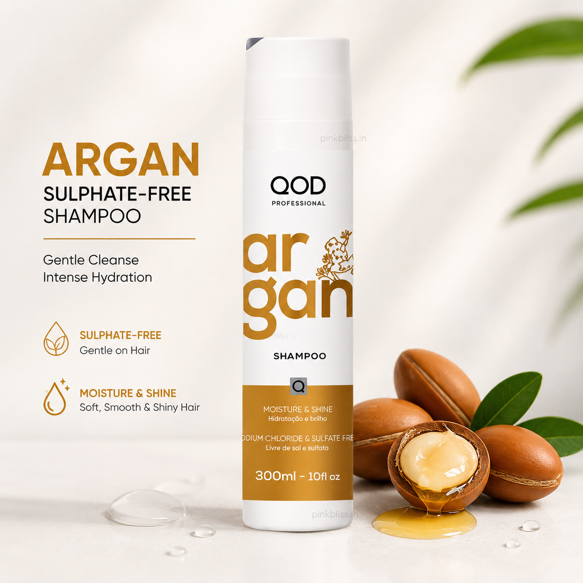 QOD Professional Argan Sulphate-Free Shampoo 300ml