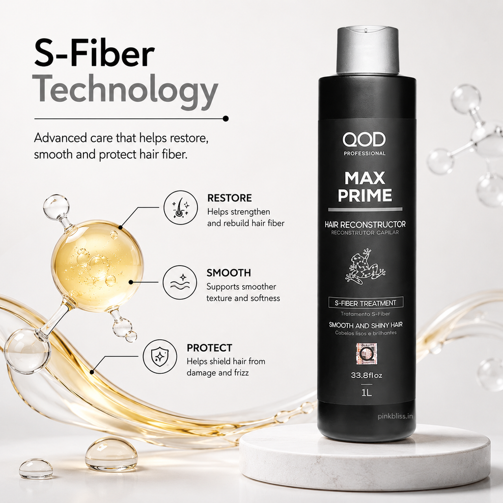 QOD Professional Max Prime S-Fiber Hair Reconstructor Smooth & Shine Treatment 1000ml