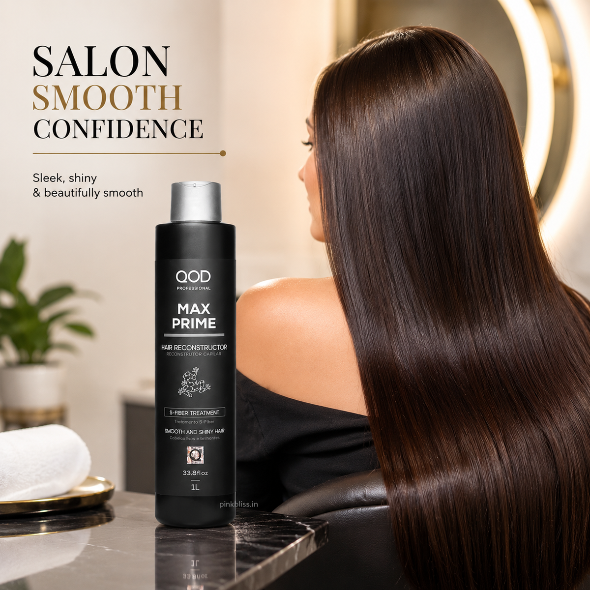 QOD Professional Max Prime S-Fiber Hair Reconstructor Smooth & Shine Treatment 1000ml