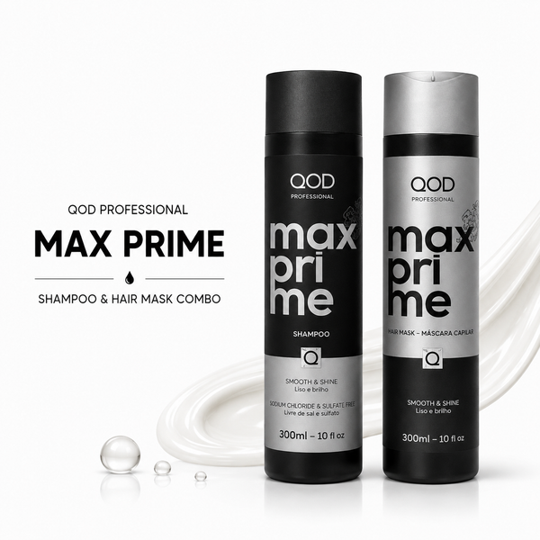 QOD Professional Max Prime Shampoo & Hair Mask Combo 300ml Each