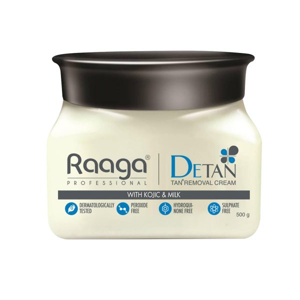 Raaga Professional De-Tan Pack with Kojic, Lactic Acid & Arbutin Tan Removal Cream 500g