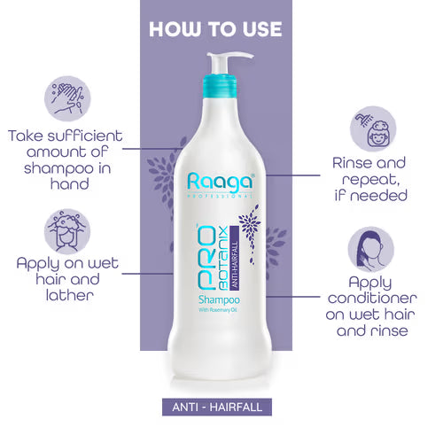 Raaga Professional Pro Botanix Anti-Hairfall Shampoo with Rosemary Oil 1000ml
