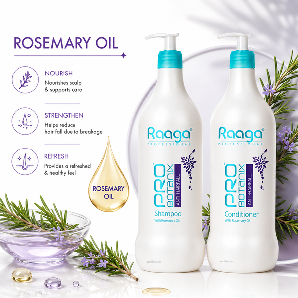 Raaga Professional Pro Botanix Anti-Hair Fall Shampoo & Conditioner with Rosemary Oil 1000ml Each