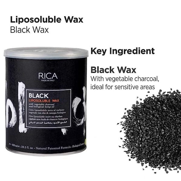 Rica Black Liposoluble Wax for All Skin Types 800ml