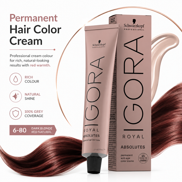 Schwarzkopf Professional IGORA ROYAL Absolutes 6-80 Dark Blonde Red Natural Permanent Hair Color 60ml