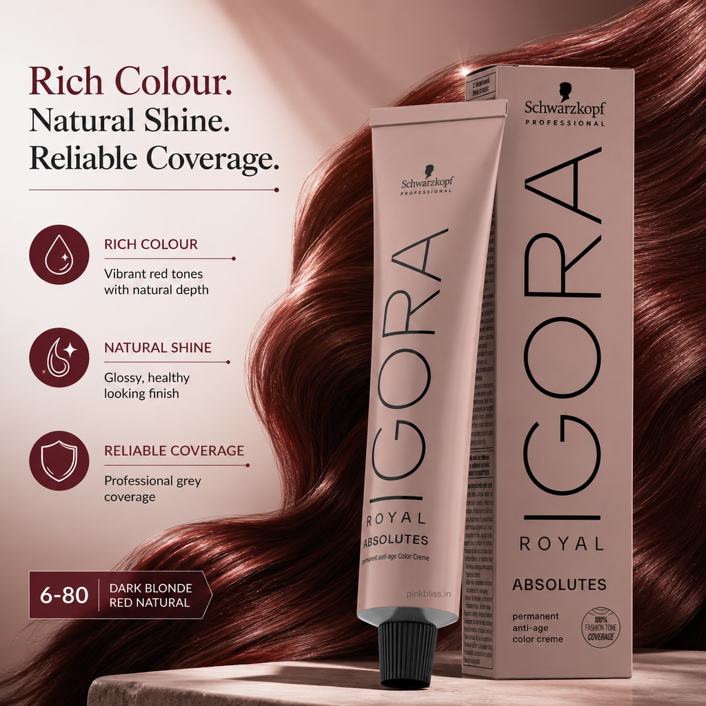 Schwarzkopf Professional IGORA ROYAL Absolutes 6-80 Dark Blonde Red Natural Permanent Hair Color 60ml