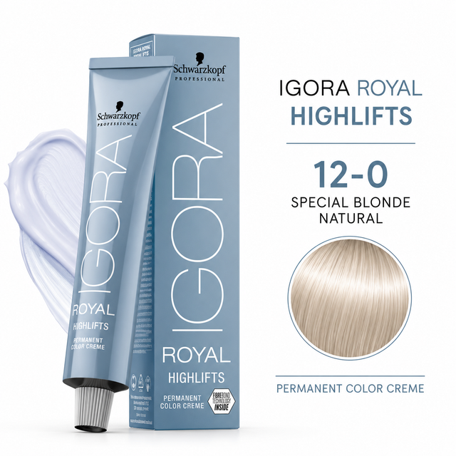 Schwarzkopf Professional IGORA Royal Highlifts Permanent Hair Color 12-0 Special Blonde Natural 60ml