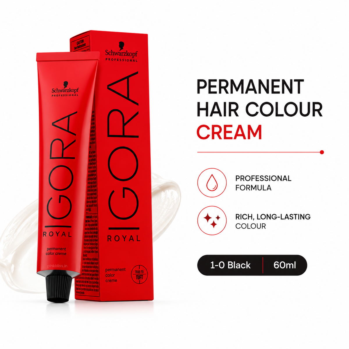 Schwarzkopf Professional IGORA Royal Permanent Hair Color 1-0 Black 60ml