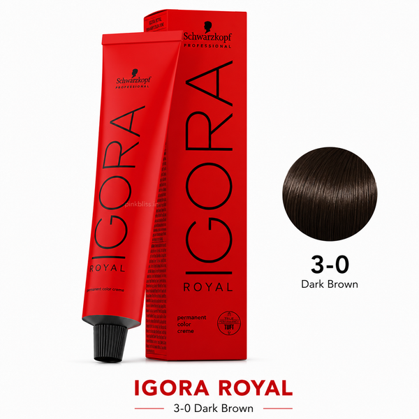 Schwarzkopf Professional IGORA Royal Permanent Hair Color 3-0 Dark Brown 60ml