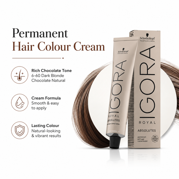Schwarzkopf Professional Igora Royal Absolutes Hair Color 6-60 Dark Blonde Chocolate Natural 60ml
