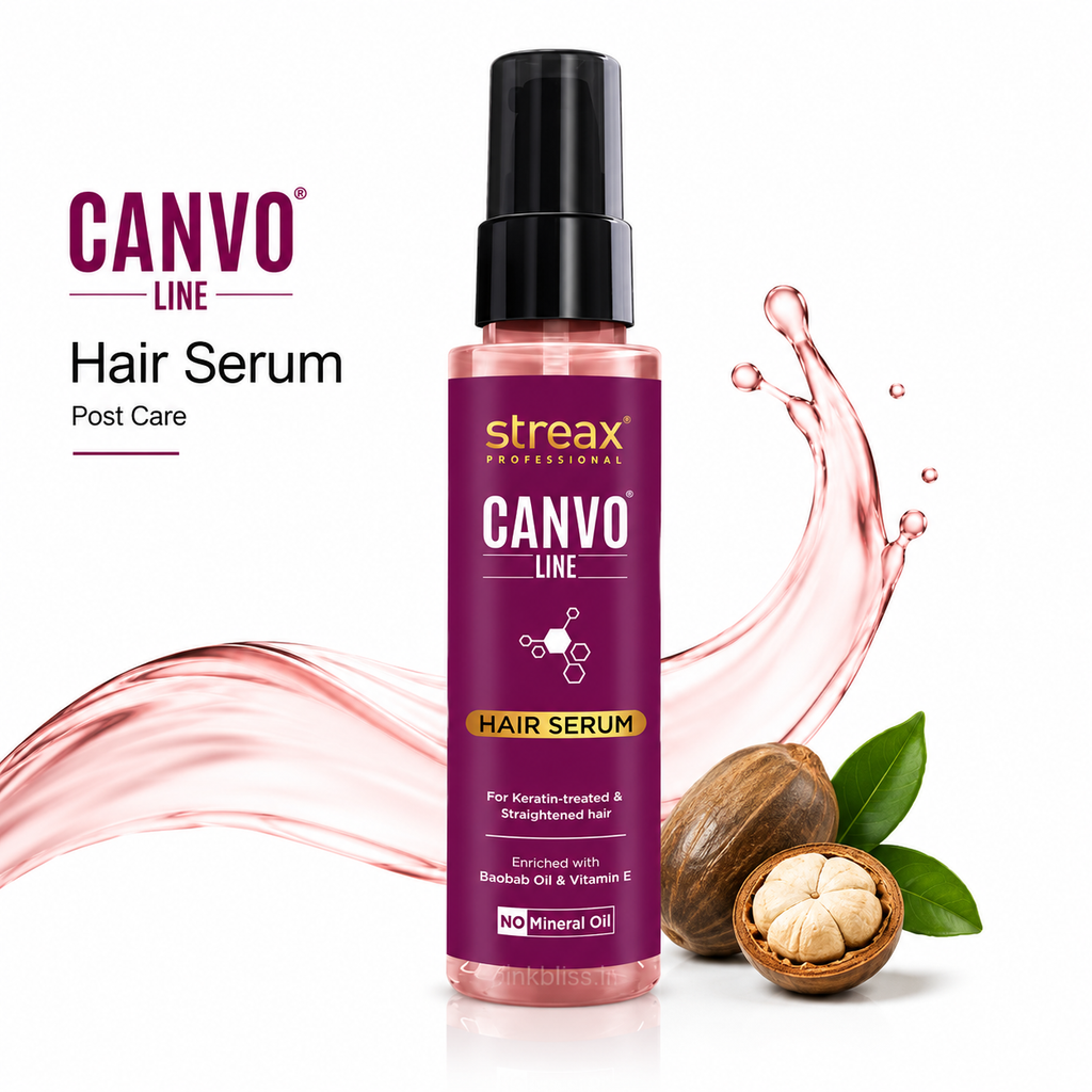 Streax Professional Canvoline Straightening Post Care Hair Serum Anti Hair Breakage 100ml