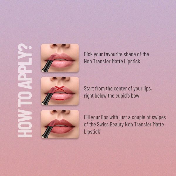 Swiss Beauty Non-Transfer Matte Lipstick | Smudge-Proof & Lightweight
