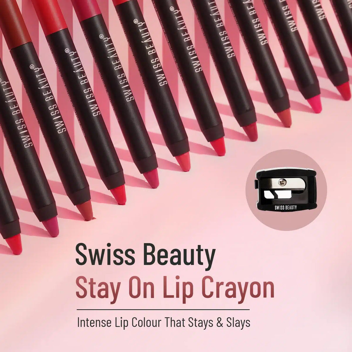 Swiss Beauty Stay On Matte Lip Crayon | Long Lasting Matte Lipstick (24 Shades)