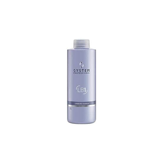 System Professional LuxeBlond Shampoo LB1 Anti Brass Purple Shampoo For Blonde & Grey Hair 1000ml