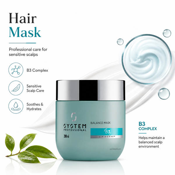System Professional Balance Mask B3 For Sensitive, Dry & Irritated Scalp Care 200ml
