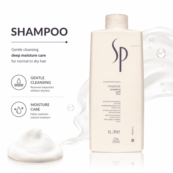 System Professional Hydrate Shampoo For Normal To Dry Hair Deep Moisture Care 1000ml