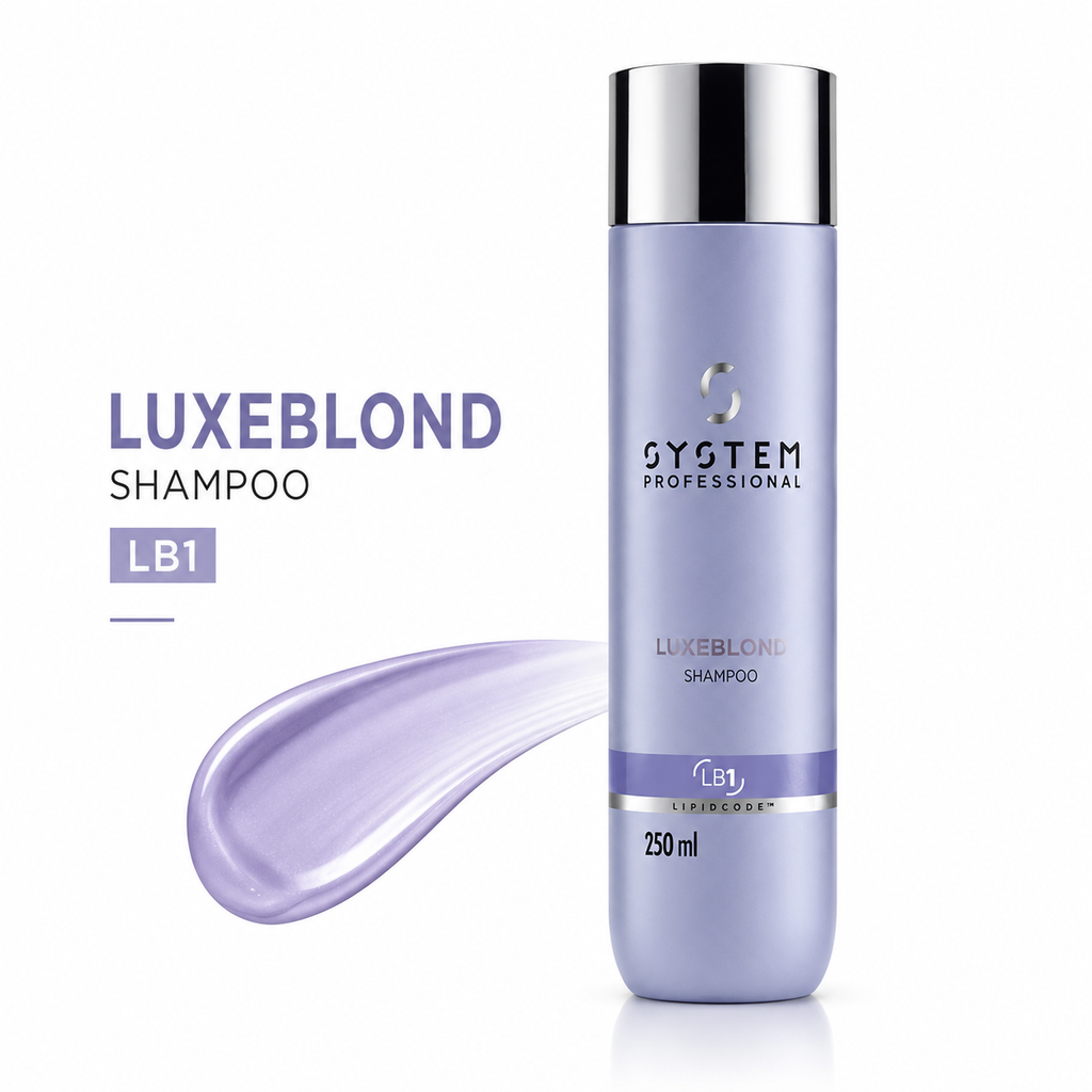 System Professional LuxeBlond Shampoo LB1 Anti Brass Purple Shampoo For Blonde & Grey Hair 250ml