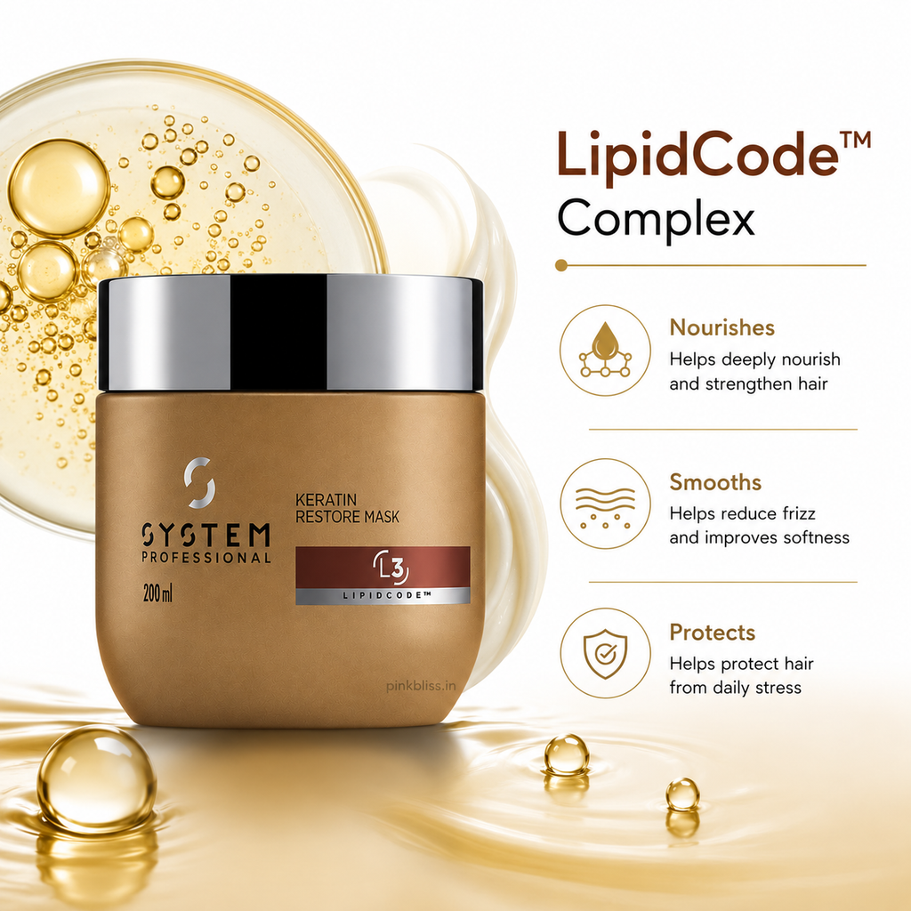 System Professional LuxeOil Keratin Protect Hair Mask L3 For Dry, Damaged & Frizzy Hair 200ml