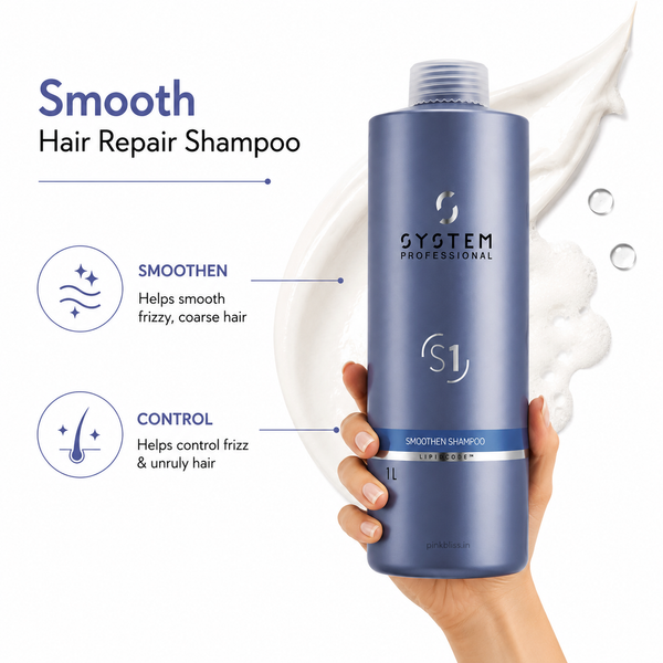 System Professional Smoothen Shampoo S1 For Frizzy, Coarse & Unruly Hair 1000ml