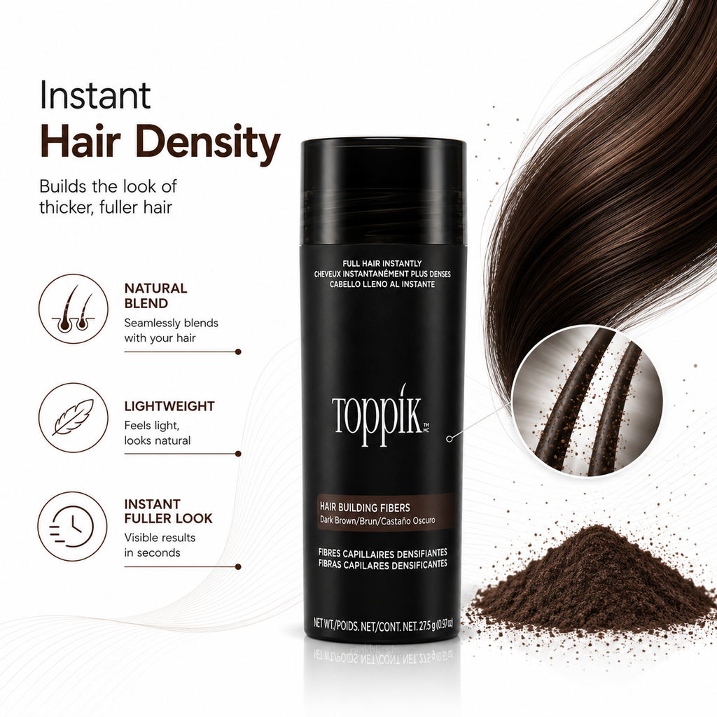 Toppik Hair Building Fibers Dark Brown For Instant Hair Thickening 27.5g