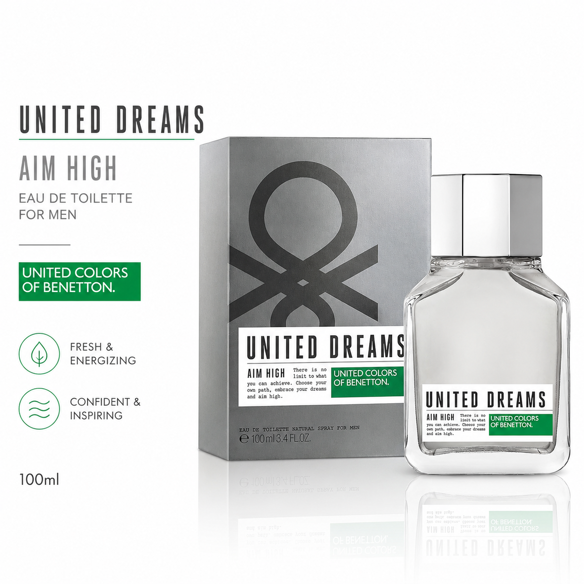 United Colors of Benetton United Dreams Aim High Eau De Toilette For Men 100ml