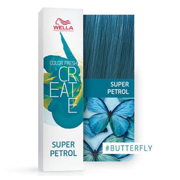Wella Color Fresh CREATE Super Petrol Semi Permanent Hair Color For Teal Blue Green Hair Looks 60ml