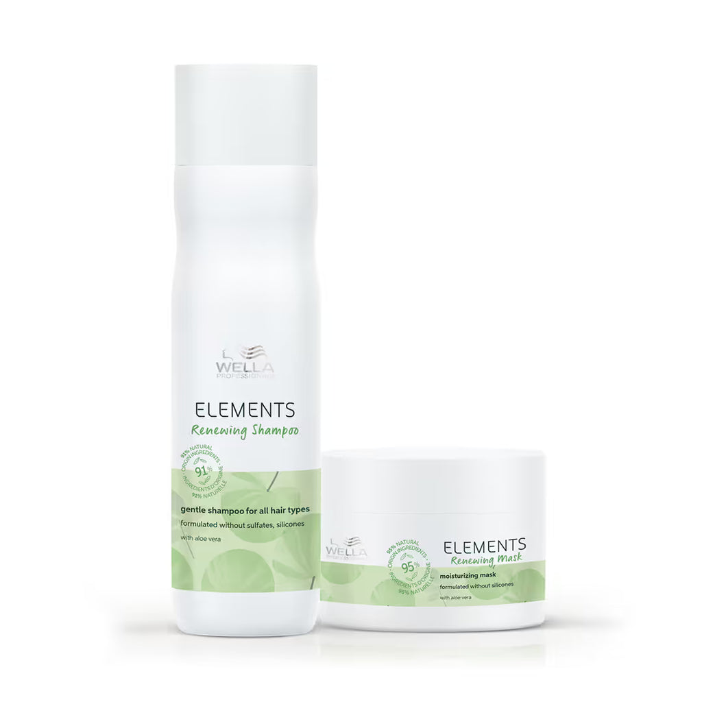 Wella Professionals Elements Sulfate Free Shampoo & Renewing Hair Mask Combo For Dry, Damaged Hair 250ml + 150ml