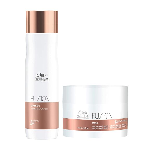 Wella Professionals Fusion Intense Repair Shampoo & Hair Mask Combo For Damaged, Weak & Breakage-Prone Hair 250ml + 150ml