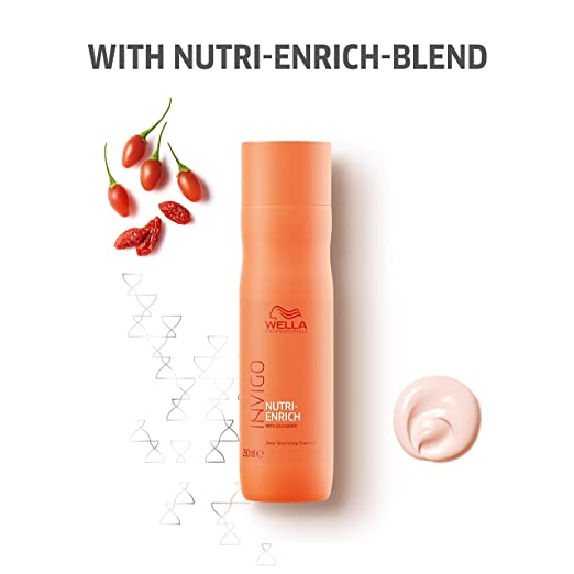 Wella Professionals Invigo Nutri-Enrich Deep Nourishing Shampoo 250ml & Hair Mask 150ml Duo For Dry, Frizzy & Damaged Hair