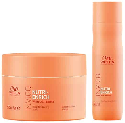 Wella Professionals Invigo Nutri-Enrich Deep Nourishing Shampoo 250ml & Hair Mask 150ml Duo For Dry, Frizzy & Damaged Hair