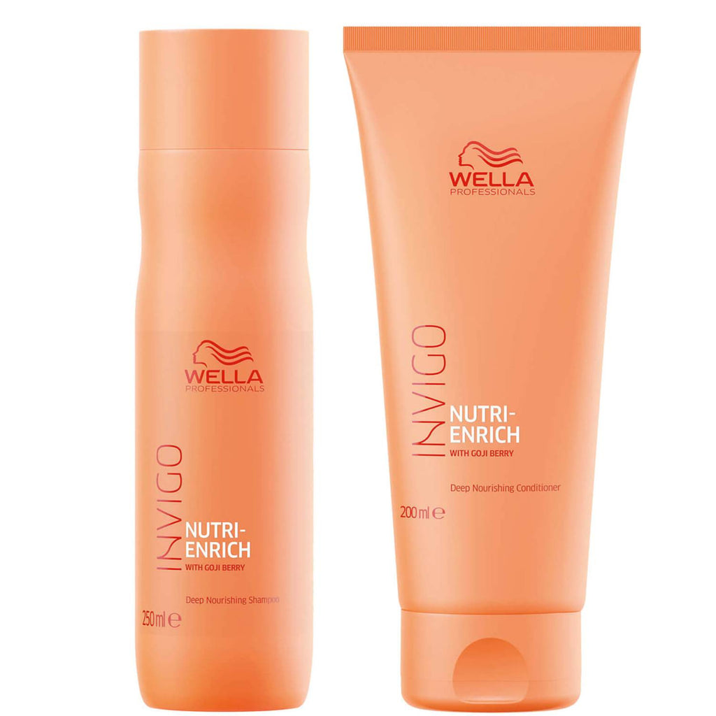 Wella Professionals INVIGO Nutri-Enrich Shampoo & Conditioner For Dry, Frizzy & Damaged Hair 250ml + 200ml