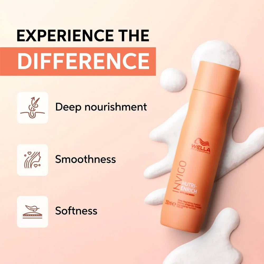 Wella Professionals Invigo Nutri-Enrich Deep Nourishing Shampoo For Dry, Frizzy & Damaged Hair 250ml