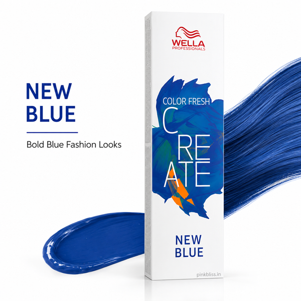 Wella Color Fresh CREATE New Blue Semi Permanent Hair Color For Bold Blue Fashion Looks 60ml