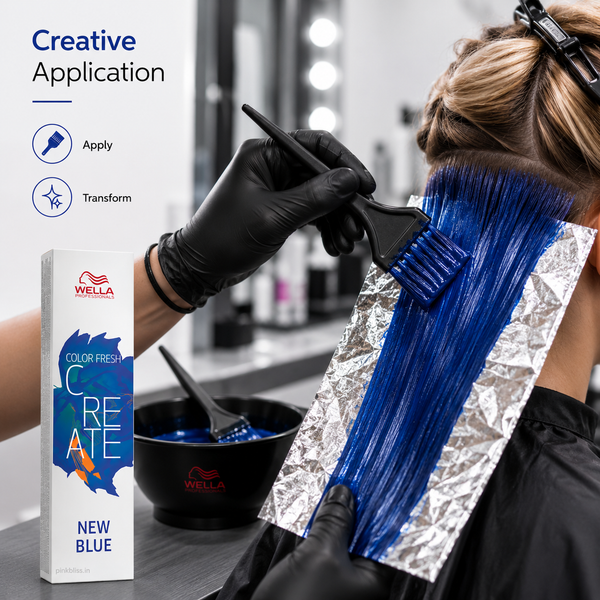 Wella Color Fresh CREATE New Blue Semi Permanent Hair Color For Bold Blue Fashion Looks 60ml