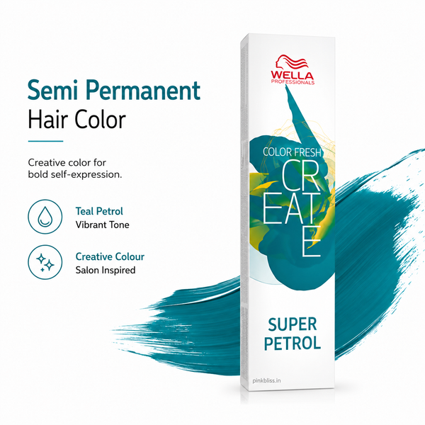 Wella Color Fresh CREATE Super Petrol Semi Permanent Hair Color For Teal Blue Green Hair Looks 60ml