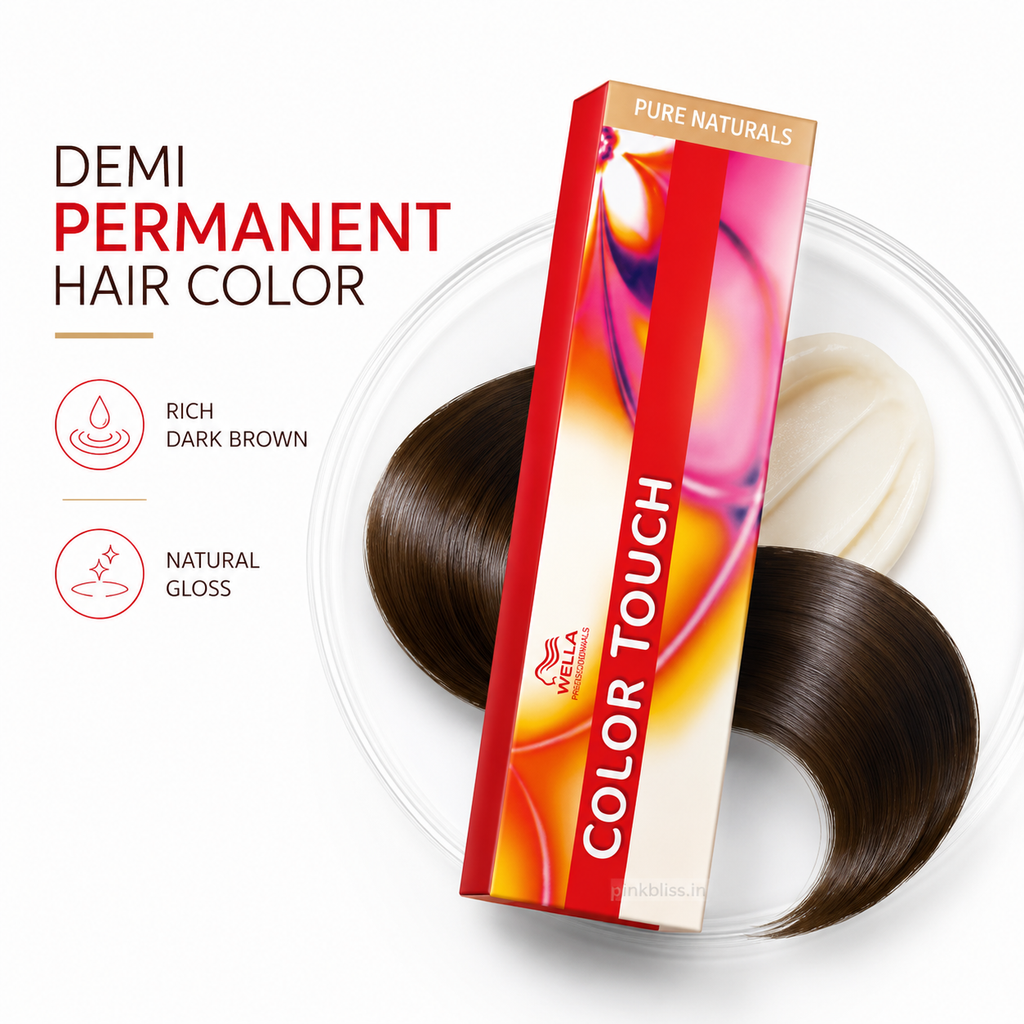 Wella Color Touch 3/0 Dark Brown Natural Demi Permanent Hair Color For Rich Natural Brown Results 60ml