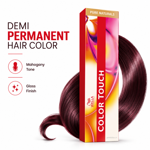 Wella Color Touch 44/65 Rich Mahogany Brown Purple Demi Permanent Hair Color For Vibrant Fashion Tones 60ml