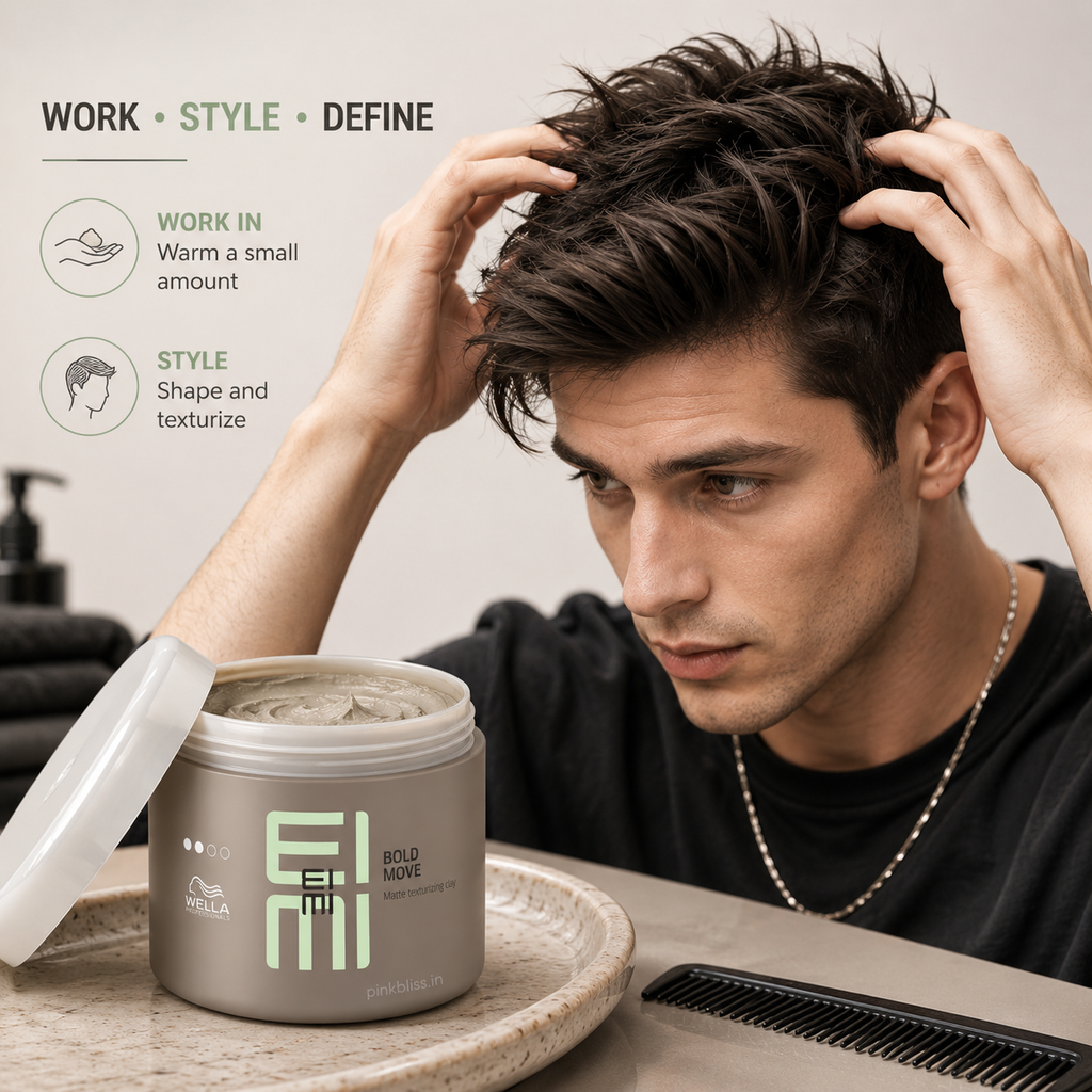 Wella Professionals EIMI Bold Move Matte Texturizing Clay Paste For Strong Hold & Matte Finish 150ml