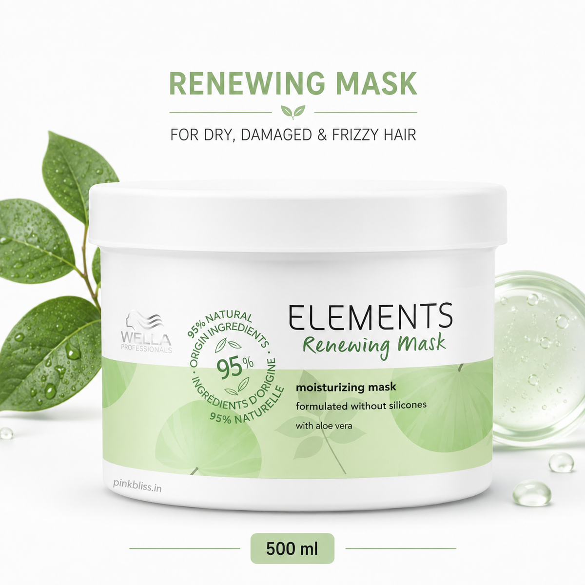 Wella Professionals Elements Renewing Hair Mask For Dry, Damaged & Frizzy Hair 500ml