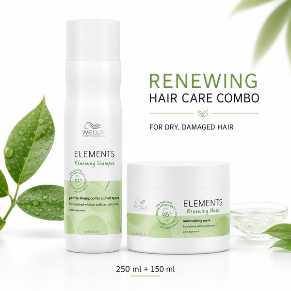 Wella Professionals Elements Sulfate Free Shampoo & Renewing Hair Mask Combo For Dry, Damaged Hair 250ml + 150ml