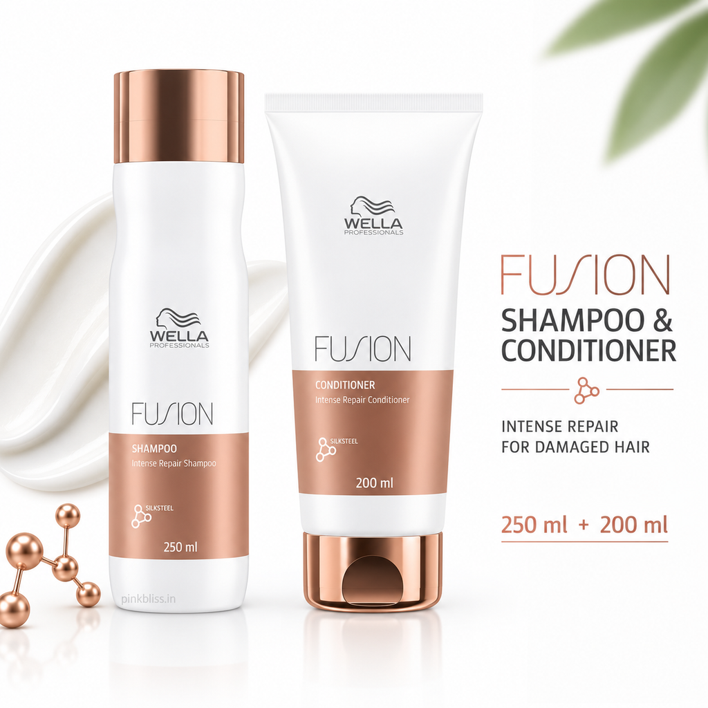 Wella Professionals Fusion Intense Repair Shampoo & Conditioner Combo For Damaged, Dry & Breakage-Prone Hair 250ml + 200ml