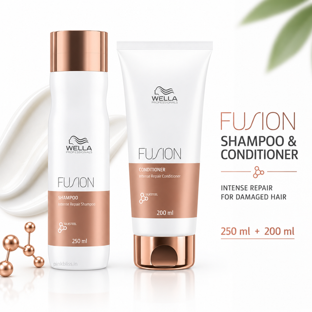 Wella Professionals Fusion Intense Repair Shampoo & Conditioner Combo For Damaged, Dry & Breakage-Prone Hair 250ml + 200ml