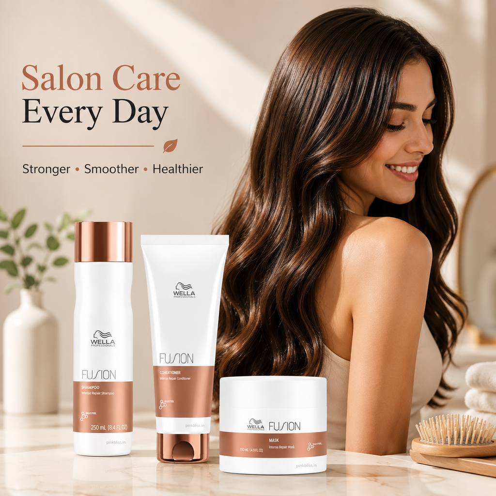 Wella Professionals Fusion Intense Repair Shampoo, Conditioner & Hair Mask Combo For Damaged Hair 250ml + 200ml + 150ml
