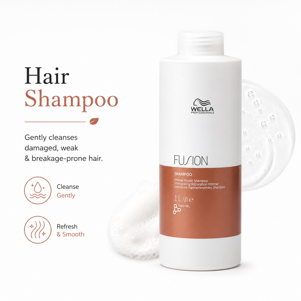 Wella Professionals Fusion Intense Repair Shampoo For Damaged, Weak & Breakage-Prone Hair 1000ml