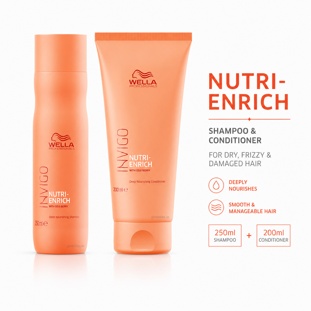 Wella Professionals INVIGO Nutri-Enrich Shampoo & Conditioner For Dry, Frizzy & Damaged Hair 250ml + 200ml