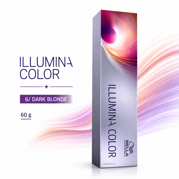 Wella Professionals Illumina Color 6/ Dark Blonde Permanent Hair Color For Natural-Looking Grey Coverage 60g