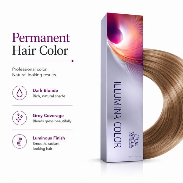 Wella Professionals Illumina Color 6/ Dark Blonde Permanent Hair Color For Natural-Looking Grey Coverage 60g