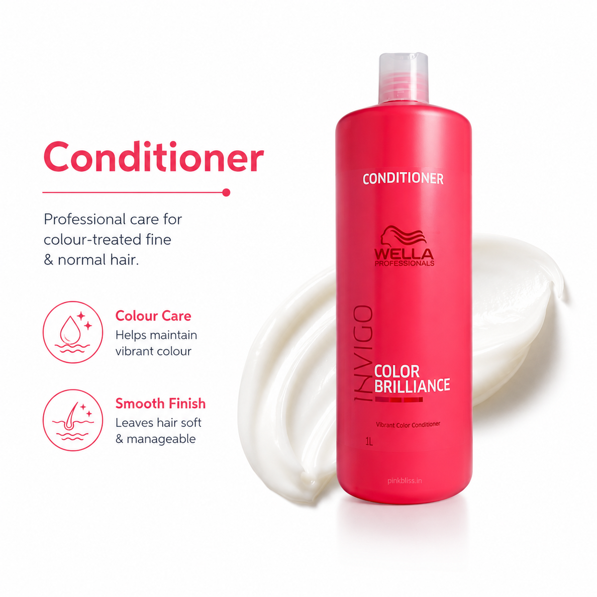 Wella Professionals Invigo Color Brilliance Conditioner For Colour-Treated Fine & Normal Hair 1000ml