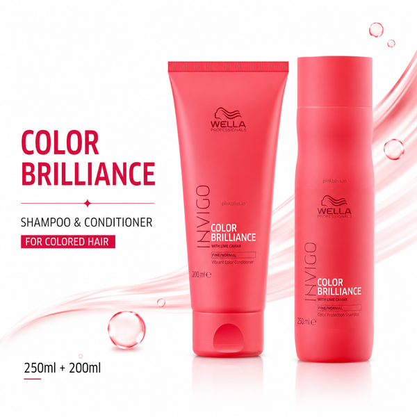 Wella Professionals Invigo Color Brilliance Shampoo & Conditioner Duo For Color-Treated Hair Protection & Shine 250ml + 200ml